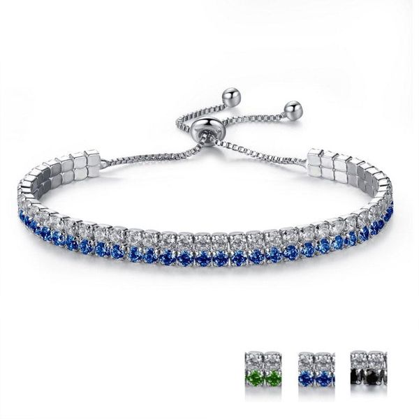 charm bracelets white gold color + cubic zircon cz double rows tennis bracelet adjustable womens & bangles fashion jewelry bijoux, Golden;silver
charm bracelets white gold color + cubic zircon cz double rows tennis bracelet adjustable womens & bangles fashion jewelry bijoux, Golden;silver