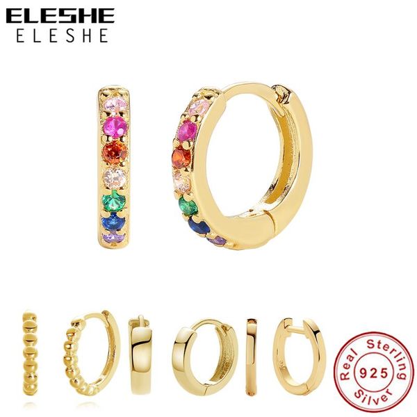 stud eleshe 100% 925 sterling silver earrings with crystal cz geometric circle for women vintage metal jewelry, Golden;silver
stud eleshe 100% 925 sterling silver earrings with crystal cz geometric circle for women vintage metal jewelry, Golden;silver