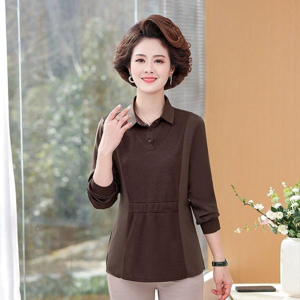 women's blouses & shirts turn-down collar tee femme long sleeve blouse plus size 5xl women spring fall pullover middle aged mother clo, White
women's blouses & shirts turn-down collar tee femme long sleeve blouse plus size 5xl women spring fall pullover middle aged mother clo, White