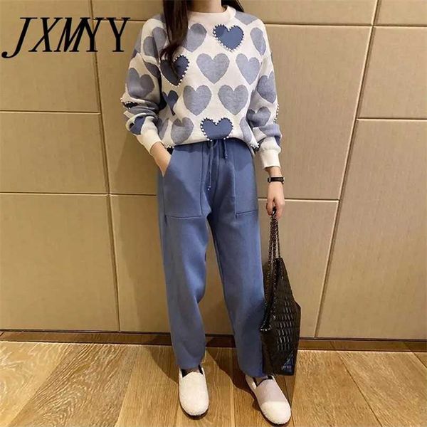 jxmyy fashion love printed knitted two peice suit women long sleeve sweater and solid colors casual pants female suit 211116, Gray
jxmyy fashion love printed knitted two peice suit women long sleeve sweater and solid colors casual pants female suit 211116, Gray