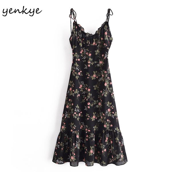 holiday summer women vintage floral print chiffon dress female v neck a-line midi sling clothes prairie chic vestido 210430, Black;gray
holiday summer women vintage floral print chiffon dress female v neck a-line midi sling clothes prairie chic vestido 210430, Black;gray