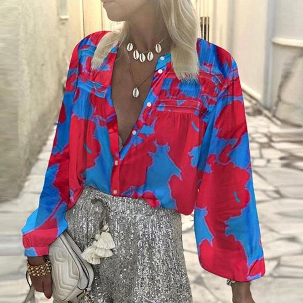 women's blouses & shirts 2021 spring v neck button casual blouse shirt retro elegant floral print women autumn lantern long sleeve off, White
women's blouses & shirts 2021 spring v neck button casual blouse shirt retro elegant floral print women autumn lantern long sleeve off, White
