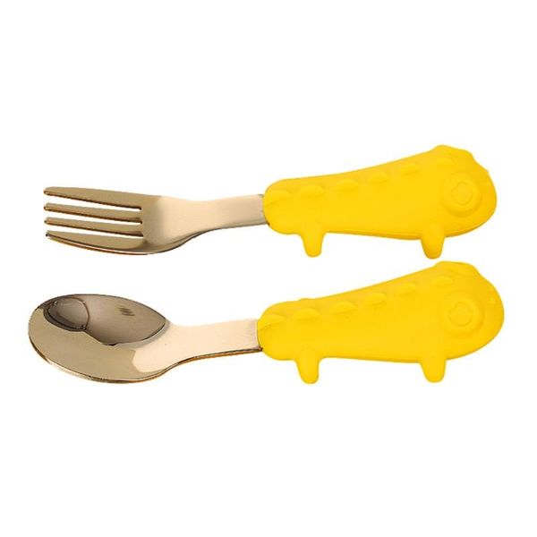 pcs cartoon baby stainless steel spoon fork set soft silicone teether toys anti-slip learning training feeding utensil cups, dishes & utensi
pcs cartoon baby stainless steel spoon fork set soft silicone teether toys anti-slip learning training feeding utensil cups, dishes & utensi