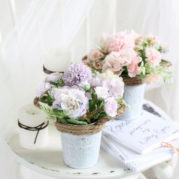 decorative flowers & wreaths retro hydrangea rose iron craft rope bucket simulation bonsai plant set fake flower decor ornaments contai1
decorative flowers & wreaths retro hydrangea rose iron craft rope bucket simulation bonsai plant set fake flower decor ornaments contai1