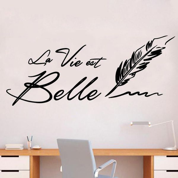 wall stickers feather sticker french quote removable wallpaper for bedroom decoration decal phrase decor ru481
wall stickers feather sticker french quote removable wallpaper for bedroom decoration decal phrase decor ru481