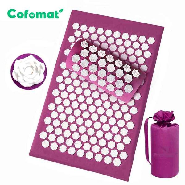 62*39cm acupressure mat lotus spike yoga mat relieve back pain relief stress body massage with pillow neck massager
62*39cm acupressure mat lotus spike yoga mat relieve back pain relief stress body massage with pillow neck massager
