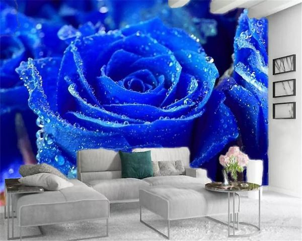 wallpapers custom po wallpaper delicate dewdrop blue rose flower romantic living room bedroom decoration
wallpapers custom po wallpaper delicate dewdrop blue rose flower romantic living room bedroom decoration