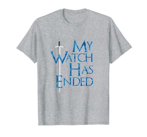 my watch has ended t-shirt, White;black