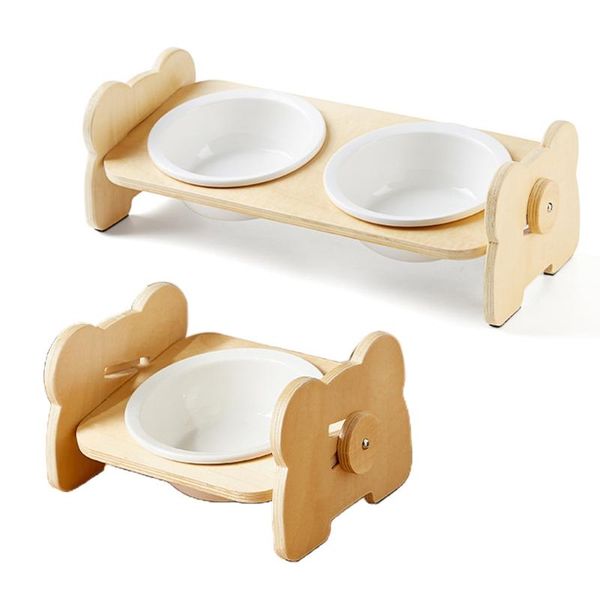pet dog bowls feeder elevated heights adjustable bamboo water dishes wooden stand puppy cat neck care raise & feeders
pet dog bowls feeder elevated heights adjustable bamboo water dishes wooden stand puppy cat neck care raise & feeders
