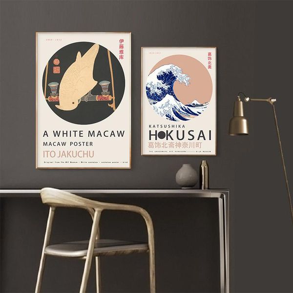 paintings vintage japanese exhibition poster hokusai ito jakuchu macaw art print gallery wall canvas painting picture for home room decor
paintings vintage japanese exhibition poster hokusai ito jakuchu macaw art print gallery wall canvas painting picture for home room decor