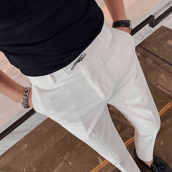 men's pants embroidered business dress korean style slim fit office social suit casual trousers streetwear black white pc94
men's pants embroidered business dress korean style slim fit office social suit casual trousers streetwear black white pc94