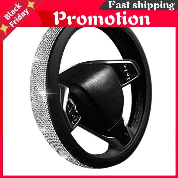 steering wheel covers cystal cover with pu leather bling rhinestones universal 15 inch auto black silver
steering wheel covers cystal cover with pu leather bling rhinestones universal 15 inch auto black silver