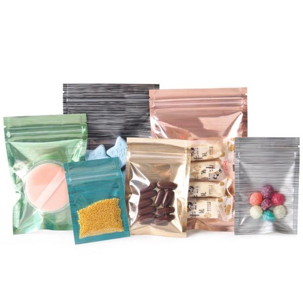 storage bags 100pcs clear plastic mylar foil wiredrawing bag tear notch flat self seal packaging pouches for food gift snack tea
storage bags 100pcs clear plastic mylar foil wiredrawing bag tear notch flat self seal packaging pouches for food gift snack tea
