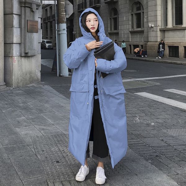Super Long Coat Female Winter Jacket Loose Korean Fashion Hooded Warm Padded Parka Large Size Cotton Clothing 987, Black
Super Long Coat Female Winter Jacket Loose Korean Fashion Hooded Warm Padded Parka Large Size Cotton Clothing 987, Black