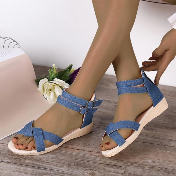 sandals zipper buckle strap women's sandal canvas cloth wedge with back zip leisure woman outdoor non-slip, Black
sandals zipper buckle strap women's sandal canvas cloth wedge with back zip leisure woman outdoor non-slip, Black