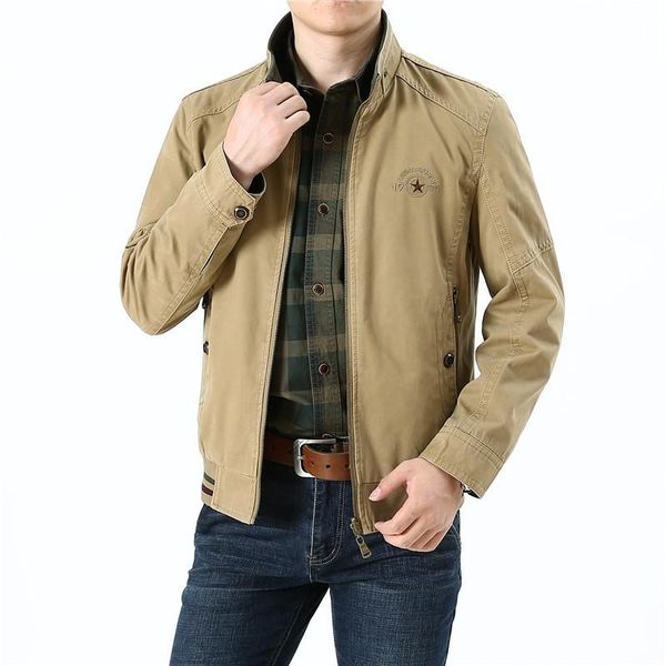 men's jackets spring autumn jacket men double sides wear cotton coats stand collar slim fit casual multi-pockets military man, Black;brown
men's jackets spring autumn jacket men double sides wear cotton coats stand collar slim fit casual multi-pockets military man, Black;brown