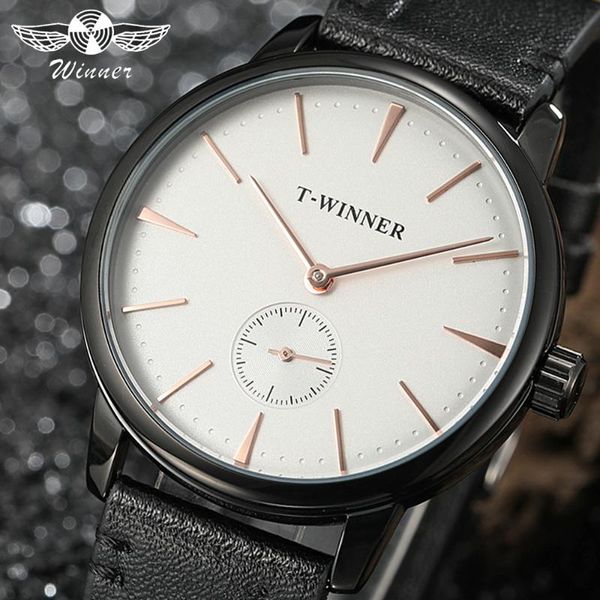 wristwatches winner 2021 brand fashion simple casual men's watch white dial gold case black leather strap automatic, Slivery;brown
wristwatches winner 2021 brand fashion simple casual men's watch white dial gold case black leather strap automatic, Slivery;brown