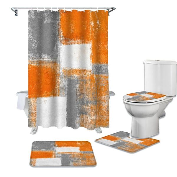 oil painting abstract geometric orange shower curtain set carpet cover toilet bath mat waterproof bathroom curtains
oil painting abstract geometric orange shower curtain set carpet cover toilet bath mat waterproof bathroom curtains