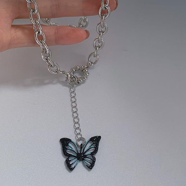 pendant necklaces minar fairy colorful enamel butterfly for women girl chunky o-chain toggle clasp circle choker necklace gifts, Silver
pendant necklaces minar fairy colorful enamel butterfly for women girl chunky o-chain toggle clasp circle choker necklace gifts, Silver