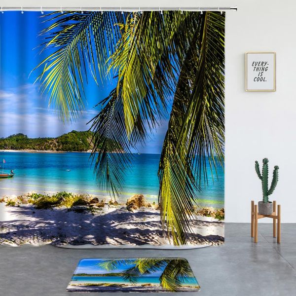 shower curtains 2 pcs green leaf ocean scenery set sea sunlight beach landscape room decor bathroom screen bath mat non-slip rug
shower curtains 2 pcs green leaf ocean scenery set sea sunlight beach landscape room decor bathroom screen bath mat non-slip rug