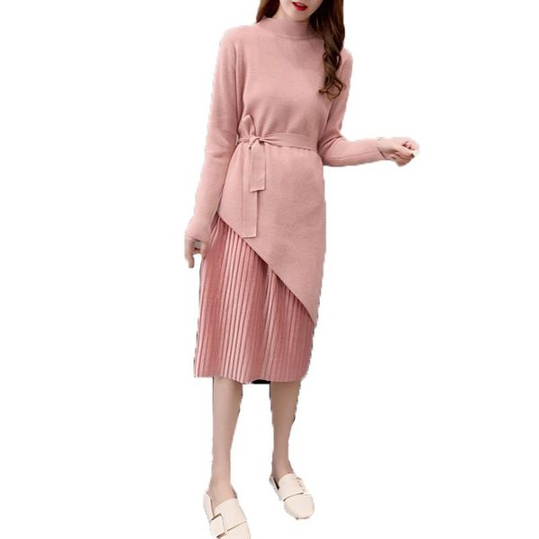 casual dresses autumn winter knitted dress women 19 europe and america long sleeve beige pink black high waist fashion feminina lr630, Black;gray 
casual dresses autumn winter knitted dress women 19 europe and america long sleeve beige pink black high waist fashion feminina lr630, Black;gray