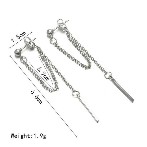 cold style one character tassel earrings long chain designer simple jewelry, Golden;silver
cold style one character tassel earrings long chain designer simple jewelry, Golden;silver