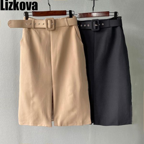 skirts lizkova summer midi womens 2021 high waist front split black jupe femme korean style ladies elegant faldas with belt
skirts lizkova summer midi womens 2021 high waist front split black jupe femme korean style ladies elegant faldas with belt