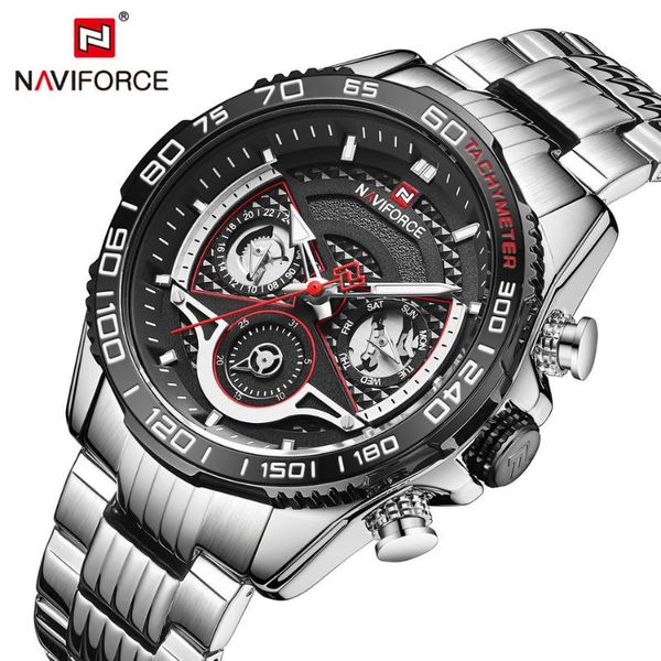 wristwatches naviforce watch men business mens watches waterproof quartz clock stainless steel strap military reloj hombre, Slivery;brown
wristwatches naviforce watch men business mens watches waterproof quartz clock stainless steel strap military reloj hombre, Slivery;brown