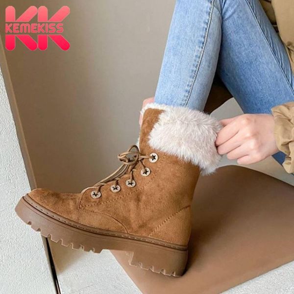 boots kemekiss real leather women snow fashion platform cross strap warm fur winter shoes woman high heel short boot size 34-39, Black
boots kemekiss real leather women snow fashion platform cross strap warm fur winter shoes woman high heel short boot size 34-39, Black