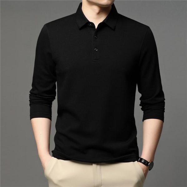 men's polos brand spring autumn arrivals pure color business casual long sleeve -shirt men clothing, White;black
men's polos brand spring autumn arrivals pure color business casual long sleeve -shirt men clothing, White;black