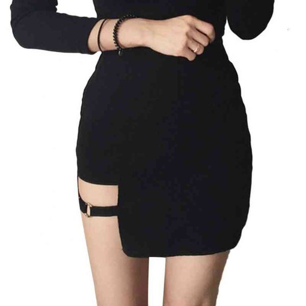 women personality skirts with metal ring strap black high waist skirt summer ladies female mini skirt
women personality skirts with metal ring strap black high waist skirt summer ladies female mini skirt