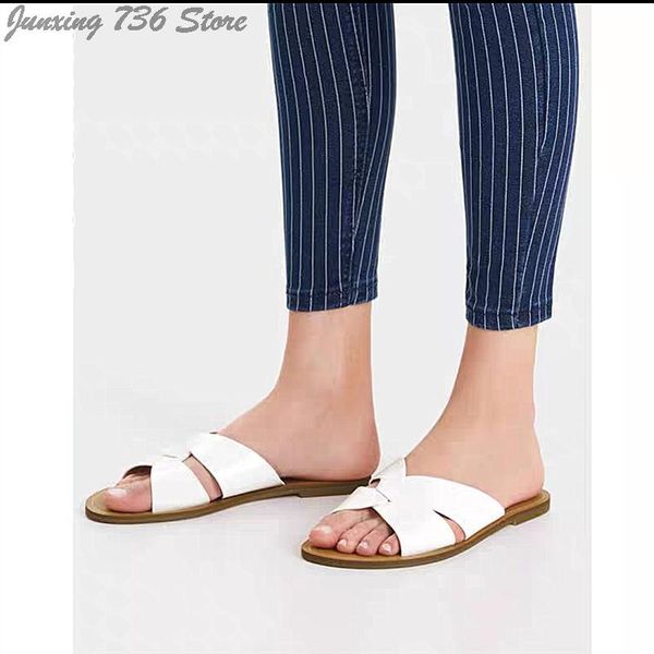 slippers 2021 summer women flat soft fashion open toe slides female big size outside cross casual beach, Black
slippers 2021 summer women flat soft fashion open toe slides female big size outside cross casual beach, Black