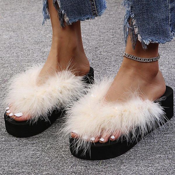 arrival girls luxury fluffy fur slippers ladies indoor furry thick bottom flip flops women amazing slides, Black
arrival girls luxury fluffy fur slippers ladies indoor furry thick bottom flip flops women amazing slides, Black