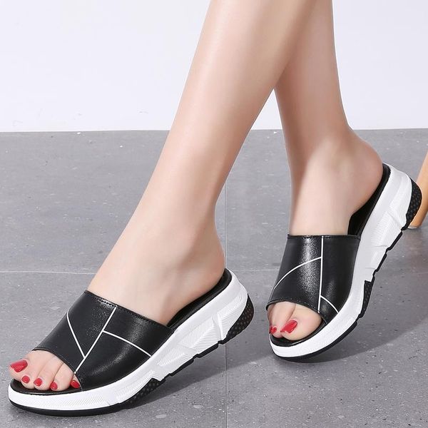 summer women platform slippers split leather slides sandals shoes woman light weight ladies beach zapatos de mujer, Black
summer women platform slippers split leather slides sandals shoes woman light weight ladies beach zapatos de mujer, Black