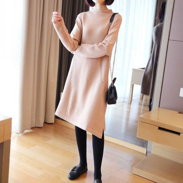 casual dresses solid wool knitted winter dress women long sleeve loose pullover autumn sweater ladies black christmas year 2021, Black;gray
casual dresses solid wool knitted winter dress women long sleeve loose pullover autumn sweater ladies black christmas year 2021, Black;gray