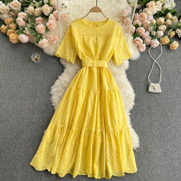 purple/blue/yellow hollow out embroidery midi dress women vintage round neck short sleeve high waist vestidos vacation beach 210426, Black;gray
purple/blue/yellow hollow out embroidery midi dress women vintage round neck short sleeve high waist vestidos vacation beach 210426, Black;gray