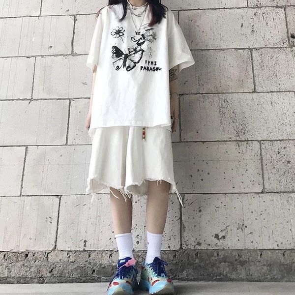 women's jeans short women summer female simple mid waist japanese style harajuku chic pants streetwear five-points wide leg trousers, Blue
women's jeans short women summer female simple mid waist japanese style harajuku chic pants streetwear five-points wide leg trousers, Blue