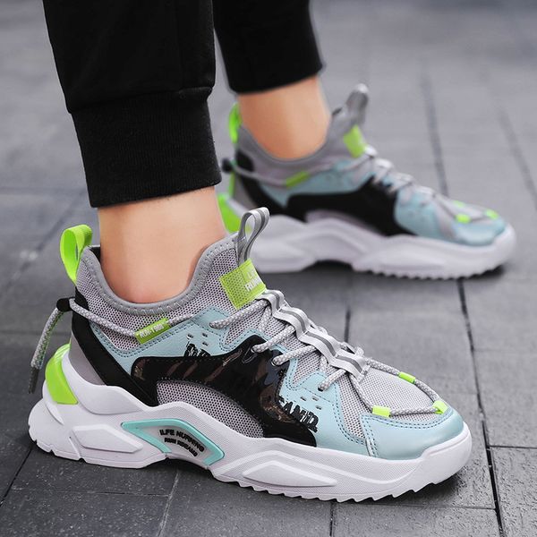 shoes men lightweight breathable mens casual shoes comfortable flats men sneakers lace-up mesh classic fashion 2021