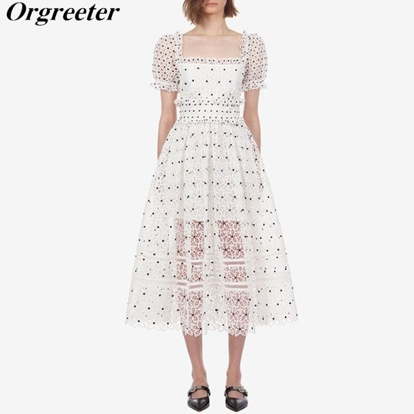 self-portrait embroidery polka-dot lace dress white flower square collar backless hollow 210525, Black;gray
self-portrait embroidery polka-dot lace dress white flower square collar backless hollow 210525, Black;gray