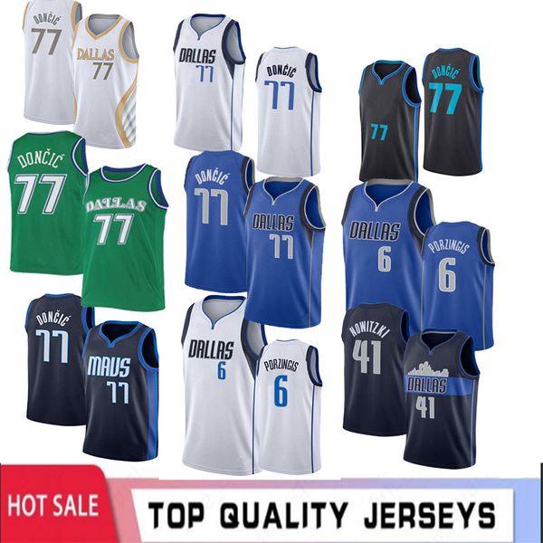 luka mens 77 doncic kristaps 6 porzingis basketball jersey dirk 41 nowitzki city bule white shirt, Black;red
luka mens 77 doncic kristaps 6 porzingis basketball jersey dirk 41 nowitzki city bule white shirt, Black;red