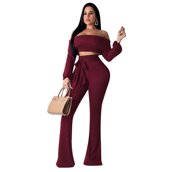 club 2 piece set women off shoulder crop wide leg pant suit fall matching set festival clothing women two piece outfits, Black;white
club 2 piece set women off shoulder crop wide leg pant suit fall matching set festival clothing women two piece outfits, Black;white