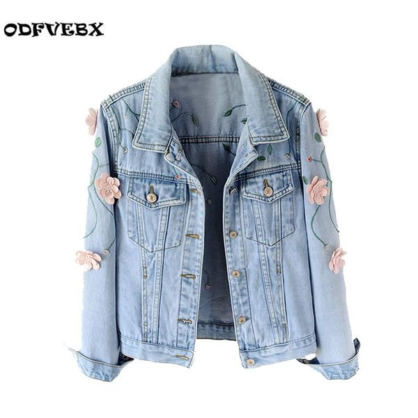 women's jackets spring autumn embroidery denim jacket women three-dimensional flowers long-sleeved large yard short female odfvebx, Black;brown
women's jackets spring autumn embroidery denim jacket women three-dimensional flowers long-sleeved large yard short female odfvebx, Black;brown