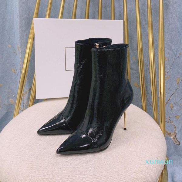 boots 2021 women winter metal round button short pointed toe high heels genuine leather, Black
boots 2021 women winter metal round button short pointed toe high heels genuine leather, Black
