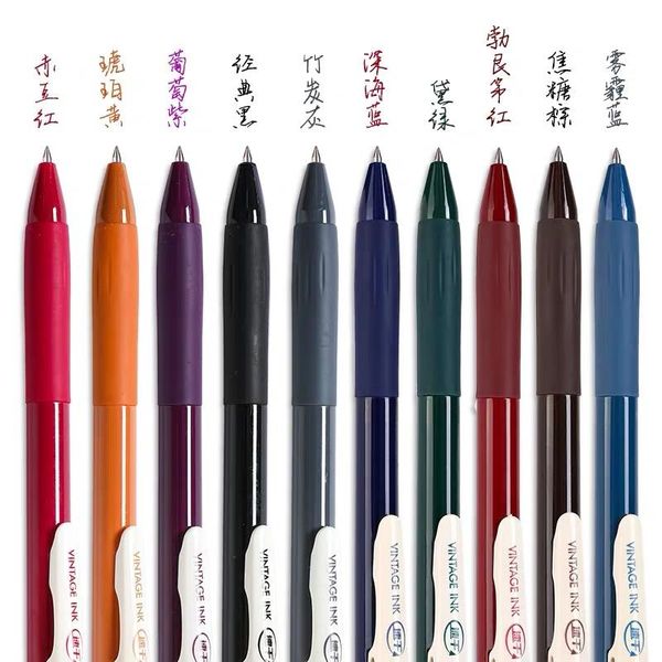 gel pens 5pcs/set retro dark colored retractable 0.5mm fine point quick drying ink for journaling
gel pens 5pcs/set retro dark colored retractable 0.5mm fine point quick drying ink for journaling