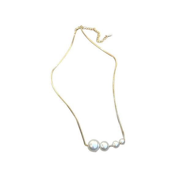 pendant necklaces potcet korea 2021 fashion trend women's pearl necklace strand lock bone chain simple geometric retro jewelry, Silver
pendant necklaces potcet korea 2021 fashion trend women's pearl necklace strand lock bone chain simple geometric retro jewelry, Silver