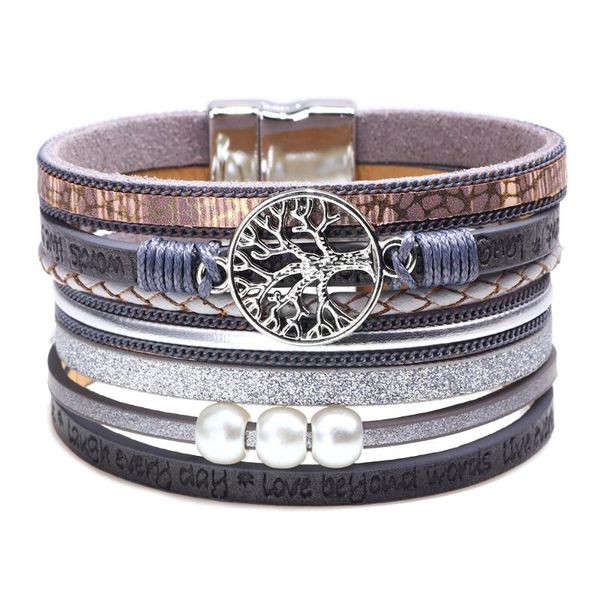 multilayer leather bracelet trendy men's / women's jewelry gift fashion hollow tree of life embossed letter pearl bracelets charm, Golden;silver
multilayer leather bracelet trendy men's / women's jewelry gift fashion hollow tree of life embossed letter pearl bracelets charm, Golden;silver