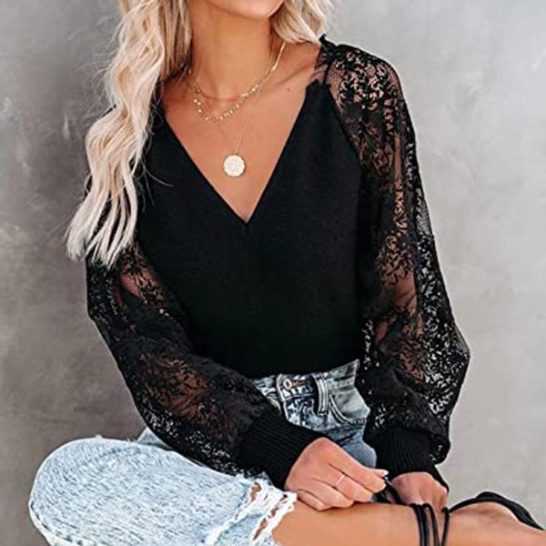 women's sweaters women elegant patchwork long sleeve fashion v-neck stitching bud silk blouse sweater double lace blusa, White;black
women's sweaters women elegant patchwork long sleeve fashion v-neck stitching bud silk blouse sweater double lace blusa, White;black