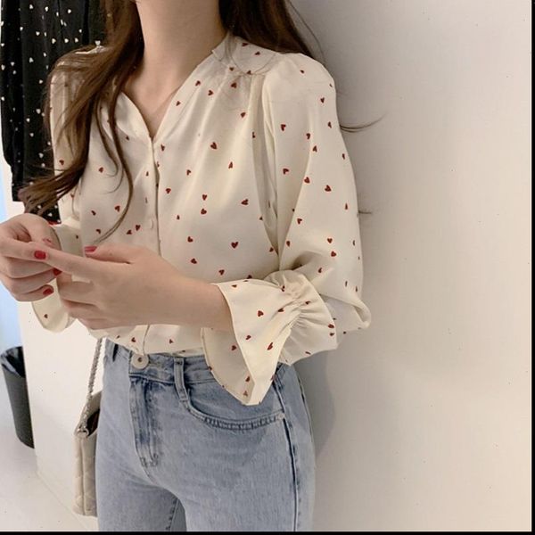 spring women chiffon shirt shirts korean fashion long sleeve white streetwear office blouse elegant lady heart print
spring women chiffon shirt shirts korean fashion long sleeve white streetwear office blouse elegant lady heart print