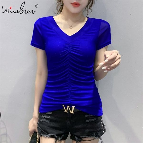 summer european clothes t-shirt fashion shiny diamonds drape women ropa mujer short sleeve back tees t06628 210623, White
summer european clothes t-shirt fashion shiny diamonds drape women ropa mujer short sleeve back tees t06628 210623, White