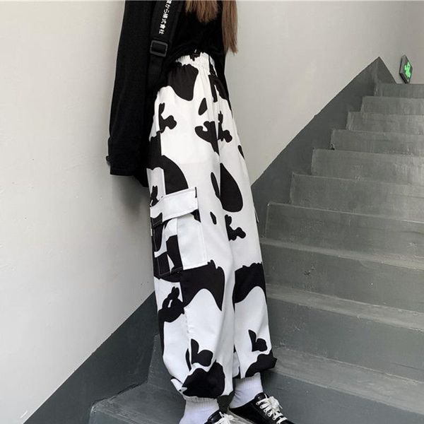 women's pants & capris retro-style straight wide leg trousers cow print overalls for 2021 fashion swd889, Black;white
women's pants & capris retro-style straight wide leg trousers cow print overalls for 2021 fashion swd889, Black;white